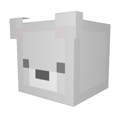 Ashie72 Minecraft avatar head, 3D render