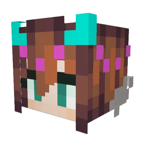 AshikoTsuki Minecraft avatar head, 3D render