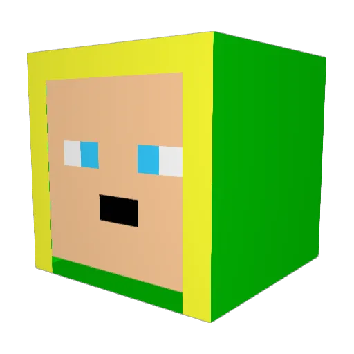 Ashim200 Minecraft avatar head, 3D render