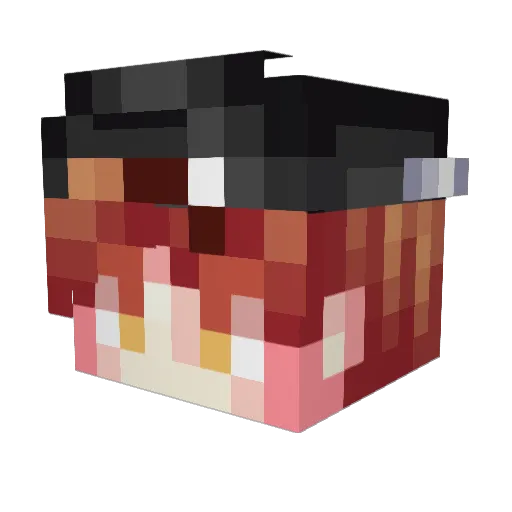 AshingHH Minecraft avatar head, 3D render