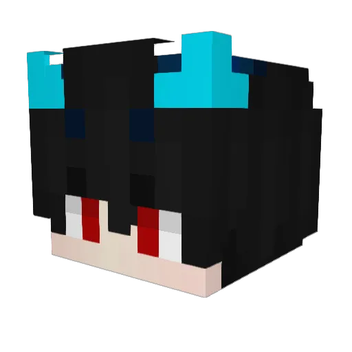 AshiraO7 Minecraft avatar head, 3D render
