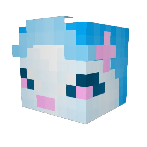 Ashirenee Minecraft avatar head, 3D render