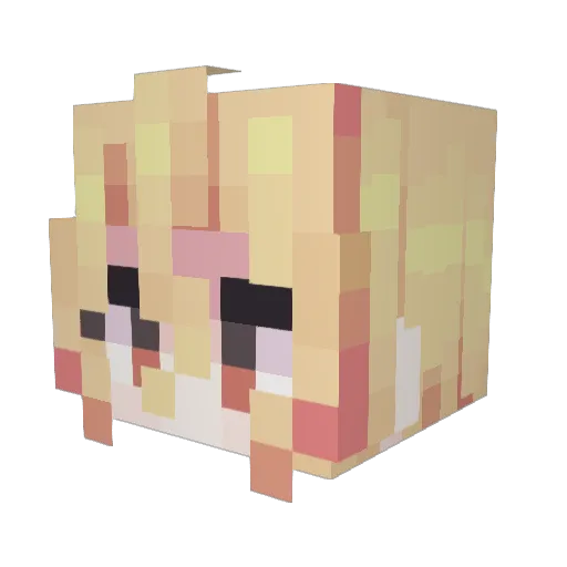 Ashiros Minecraft avatar head, 3D render