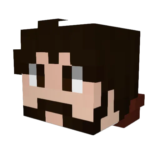 Ashiryn Minecraft avatar head, 3D render