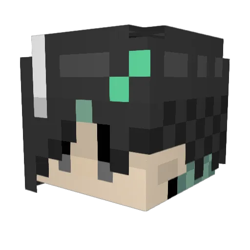 AshixArt Minecraft avatar head, 3D render