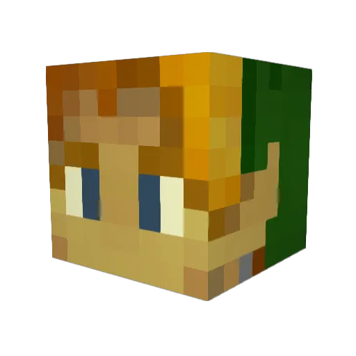 Ashkendar Minecraft avatar head, 3D render