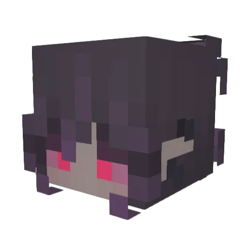 Ashleaaa Minecraft avatar head, 3D render