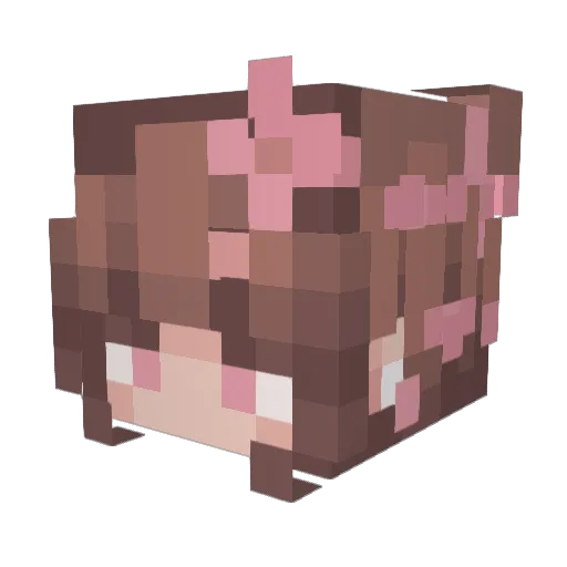 AshleeGames Minecraft avatar head, 3D render