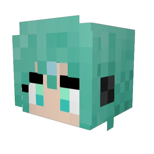 AshleeHeartsU Minecraft avatar head, 3D render