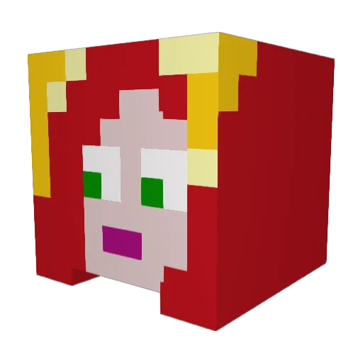 Ashleigh_Hazel Minecraft avatar head, 3D render