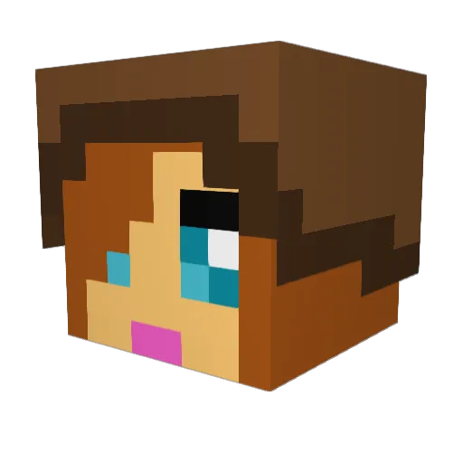 Ashley00789 Minecraft avatar head, 3D render