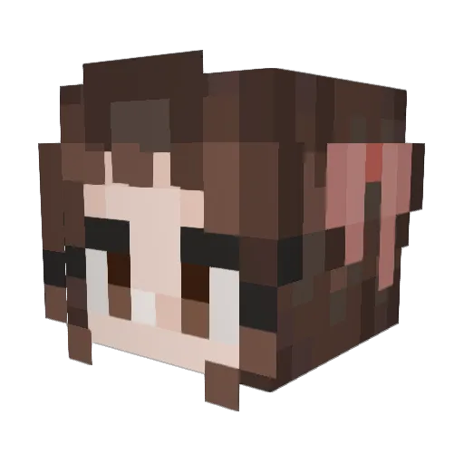 Ashley0112 Minecraft avatar head, 3D render