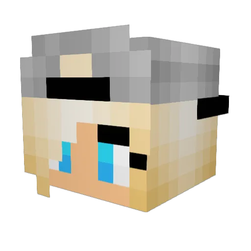 Ashley1116 Minecraft avatar head, 3D render