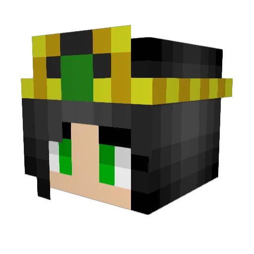 Ashley7X Minecraft avatar head, 3D render