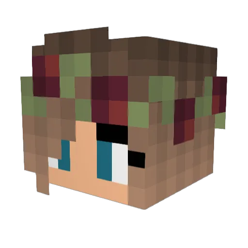 AshleyFire Minecraft avatar head, 3D render