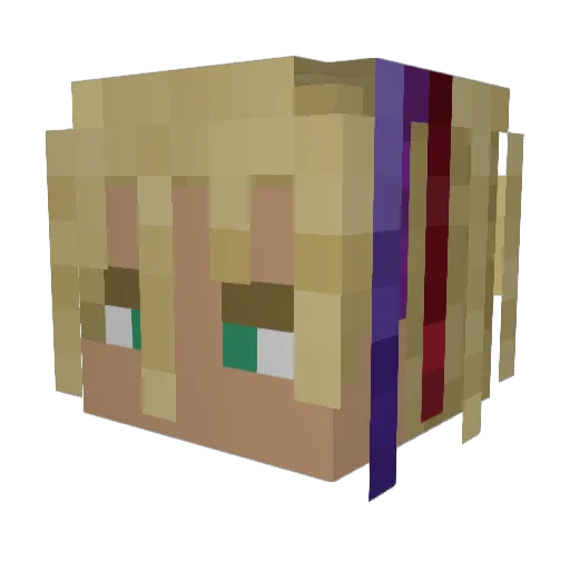 AshleyGotDrip Minecraft avatar head, 3D render
