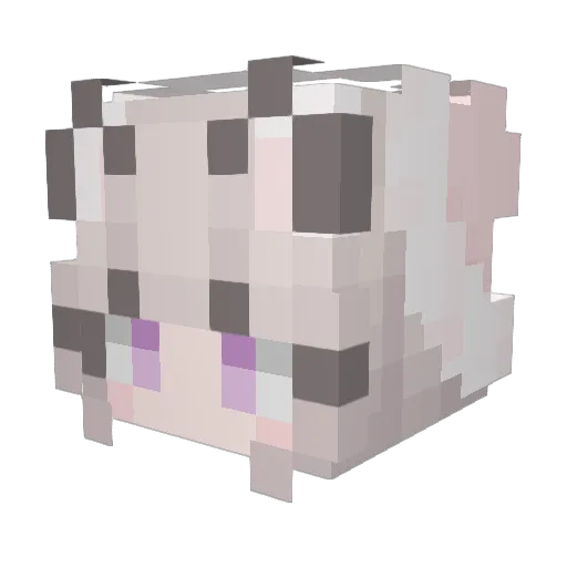 AshleyIcecream Minecraft avatar head, 3D render