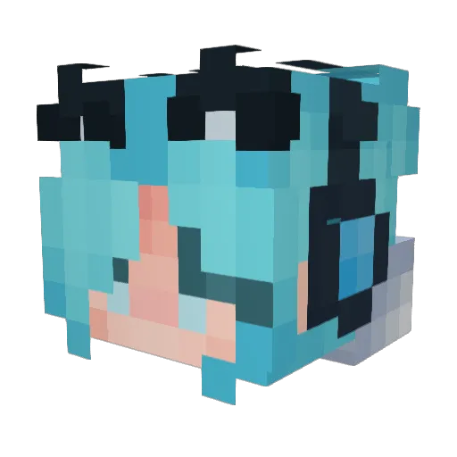 AshleyPanda24 Minecraft avatar head, 3D render
