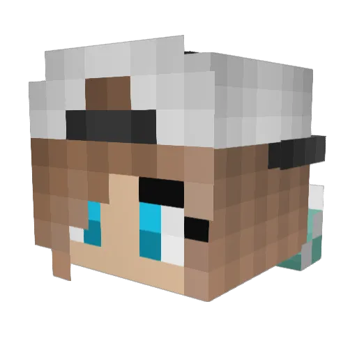 AshleyPlays73 Minecraft avatar head, 3D render