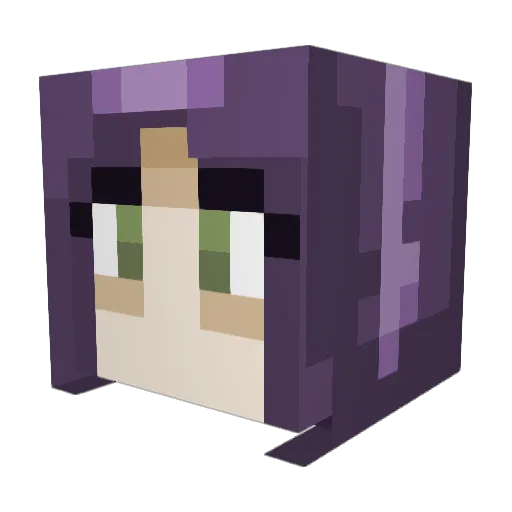 AshleyTorchik Minecraft avatar head, 3D render