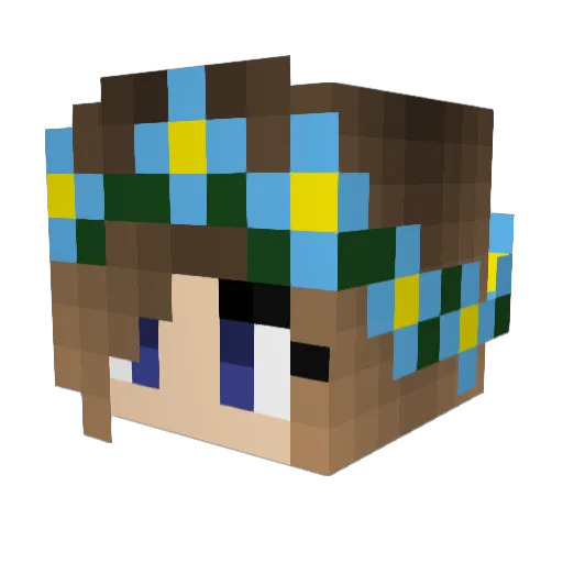 AshleyUnicorn Minecraft avatar head, 3D render