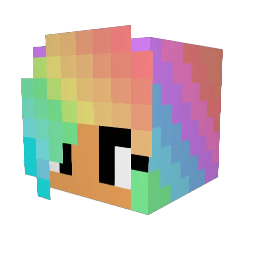 AshleyXPvP Minecraft avatar head, 3D render