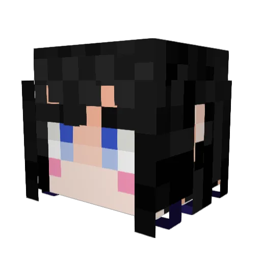 Ashley_Glitcheon Minecraft avatar head, 3D render
