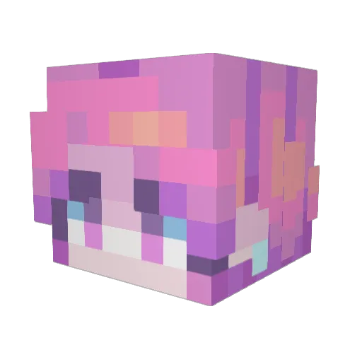 Ashleybug Minecraft avatar head, 3D render