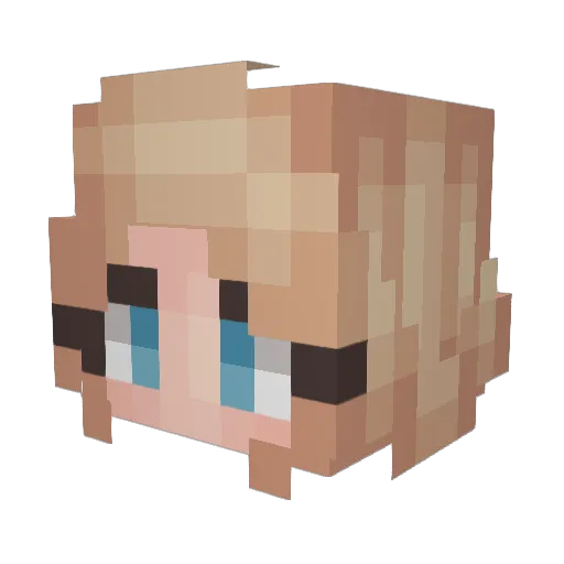 Ashleygck169 Minecraft avatar head, 3D render