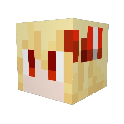 Ashleysan Minecraft avatar head, 3D render