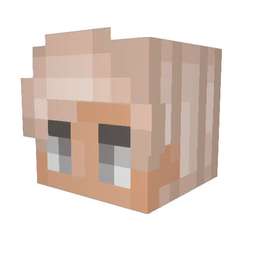Ashleysmall Minecraft avatar head, 3D render
