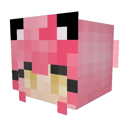 Ashleytherose Minecraft avatar head, 3D render