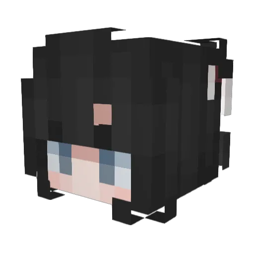 Ashleyue Minecraft avatar head, 3D render