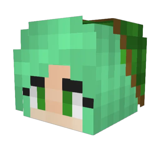 Ashleyz Minecraft avatar head, 3D render