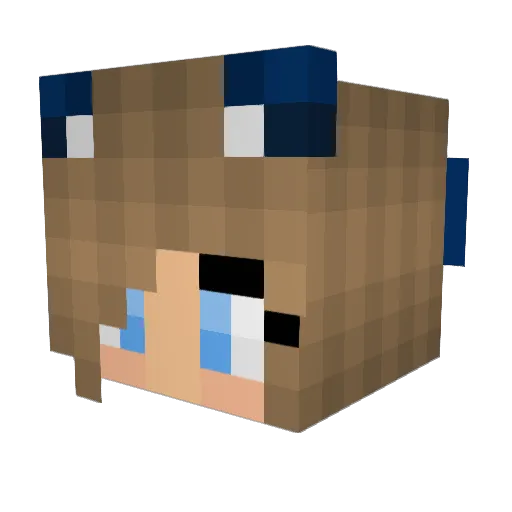 Ashly07 Minecraft avatar head, 3D render
