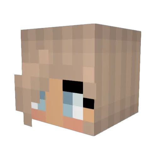 Ashlyn_13 Minecraft avatar head, 3D render