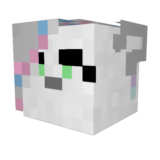 AshlynnTheFox Minecraft avatar head, 3D render