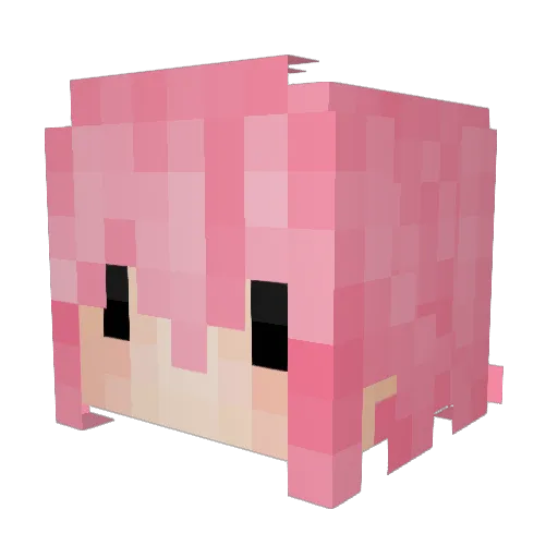 Ashmu Minecraft avatar head, 3D render