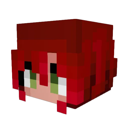 AshnWillow Minecraft avatar head, 3D render