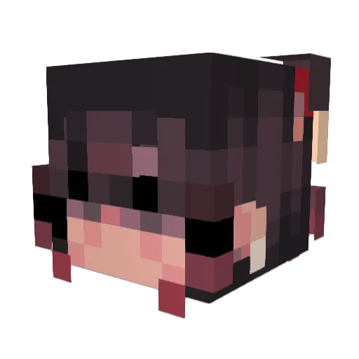 Ashnese Minecraft avatar head, 3D render