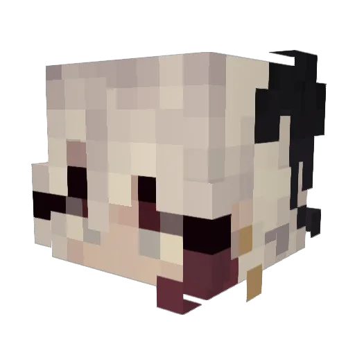 Ashofdead Minecraft avatar head, 3D render
