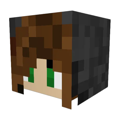 Ashrayel Minecraft avatar head, 3D render