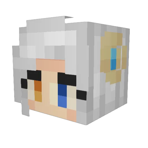 Ashrieldeluxe Minecraft avatar head, 3D render