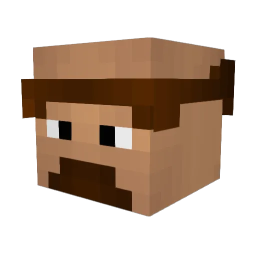 Ashryu Minecraft avatar head, 3D render