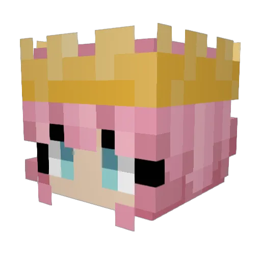 Ashstractic Minecraft avatar head, 3D render