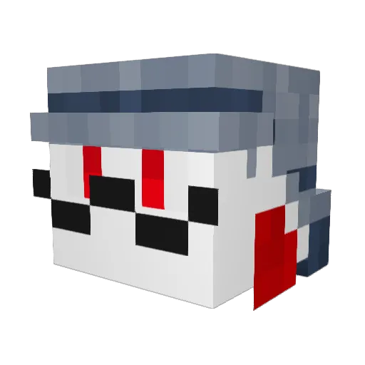 AshtheSpadeyFox Minecraft avatar head, 3D render