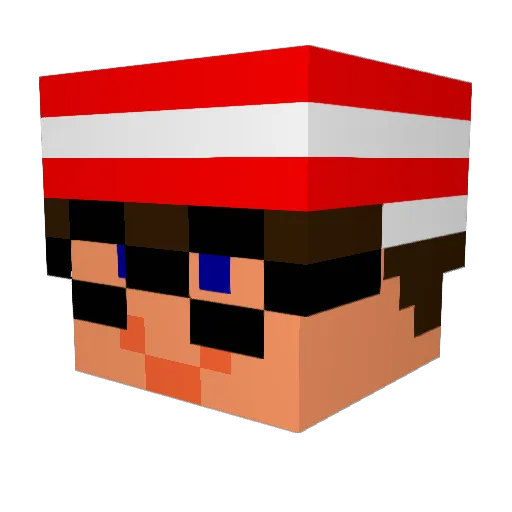 Ashti Minecraft avatar head, 3D render