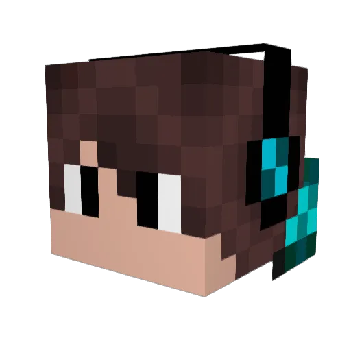 Ashton04 Minecraft avatar head, 3D render