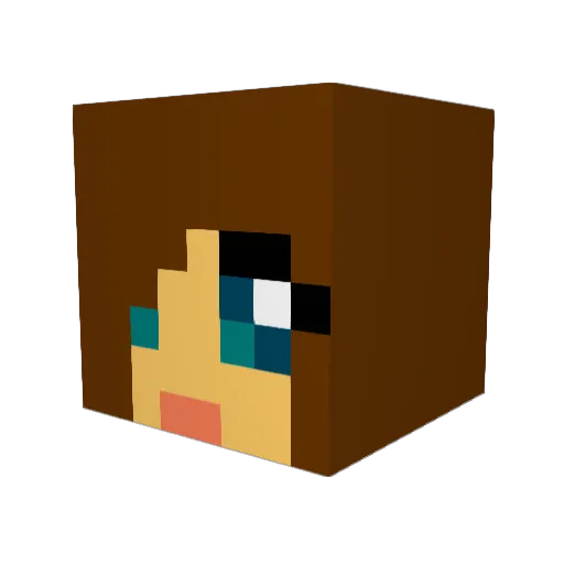 Ashton3831 Minecraft avatar head, 3D render