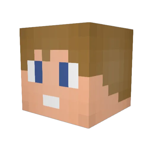 AshtonLong_ Minecraft avatar head, 3D render